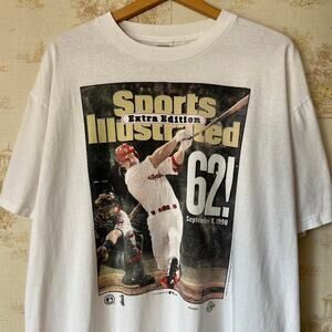 Vintage 1998 Mark McGwire Sports Illustrated T-Shirt | 62 Home Run Graphic | XL